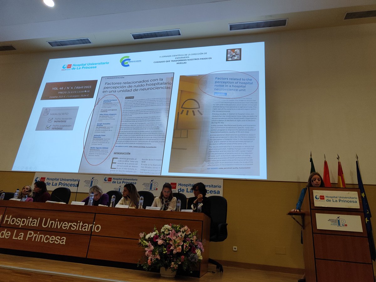 Presentación muy interesante a cargo de Amelia Rodríguez en #IIJornadaHLPR

🤫"El ruido en el medio hospitalario  conlleva consecuencias serias para la salud"
