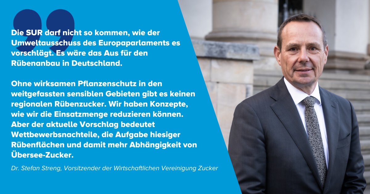 Der Umweltausschuss des Europäischen Parlaments <a href="/EU_ENV/">EU Environment</a> hat seine Position zur Verordnung zur nachhaltigen Verwendung von Pflanzenschutzmitteln (#SUR) verabschiedet. Würde diese umgesetzt werden, würde es keinen regionalen #Rübenzucker mehr geben.
#ENVI #Pflanzenschutz