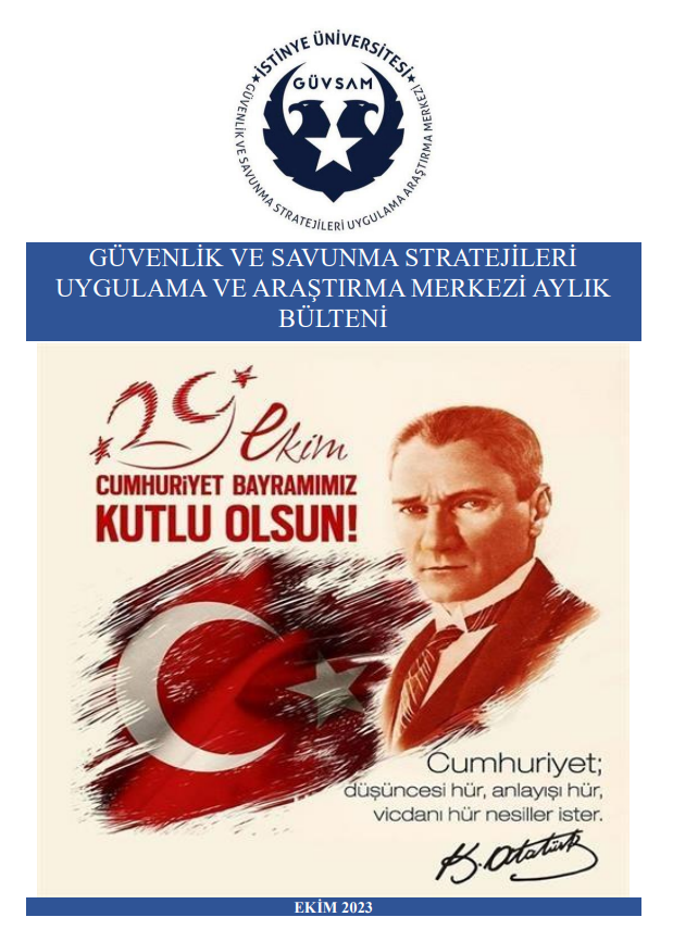 isuguvsam's tweet photo. Cumhuriyetimizin 100. yılını kutladığımız Ekim ayında, GÜVSAM'ın Ekim Bültenine aşağıdan ulaşabilirsiniz. @ErenelFahri @ismailhpekin 

https://t.co/4kBlOngbVv https://t.co/a1wC9PuHhC