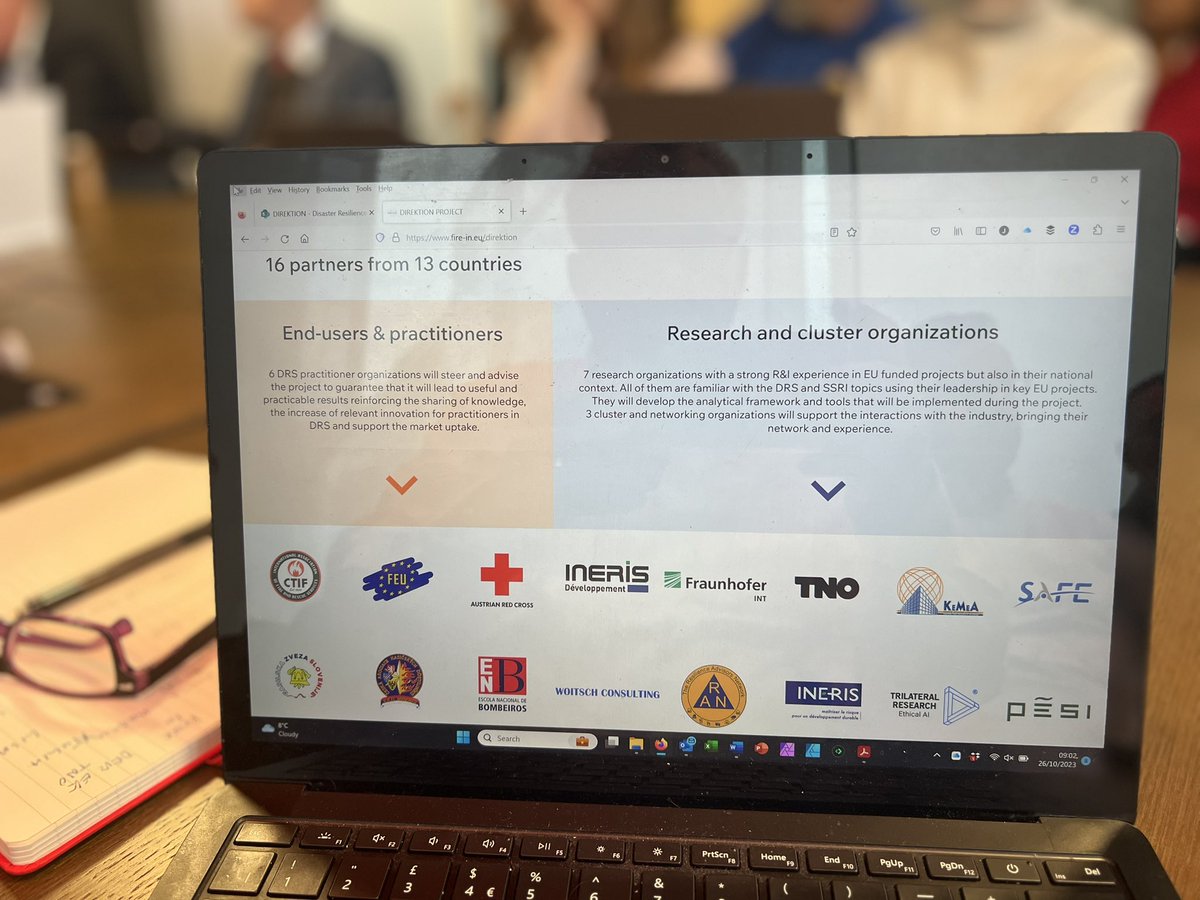 Today marks the start of our latest project for the @EU_Commission called #DIREKTION Following the success of @FIREINProject, we will be building a bigger and better network for firefighters to be aware of innovative technical solutions to make operations safer and more effective