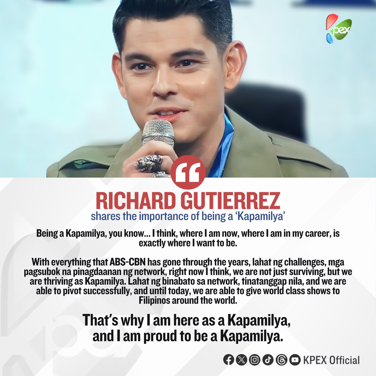 LOOK: Richard Gutierrez signs new contract with ABS-CBN; shares the importance of being a Kapamilya. 

❤️💚💙
@teamgutierrez