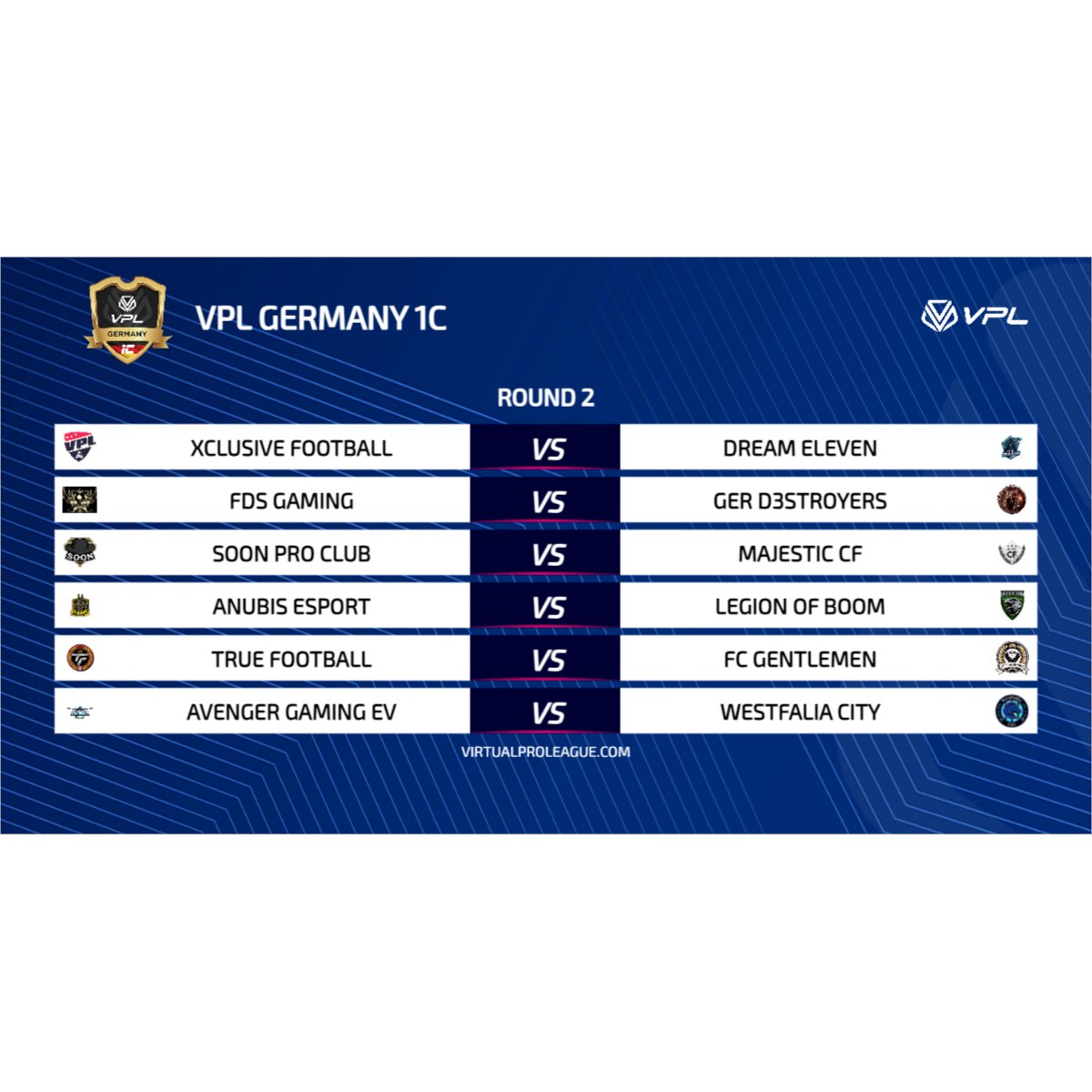 VPLGermany's tweet image. Saisonstart in der VPL Germany Liga 1C!  

▶️ discord.gg/eXh48mkPTC 

#virtualproleague #esports #efootball #easports #eafc24 #proclubs #championship #virtualchampionship