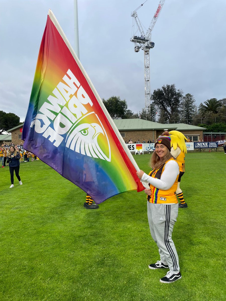 Hi all, thanks to <a href="/hawthornaflw/">Hawthorn FC AFLW</a> we have been invited to be part of the Hawks <a href="/aflwomens/">AFL Women's</a> Guard of Honour for this weekends game in Frankston against Port Adelaide. 
If you would like to take part and show your support please register your attendance via the link in our bio.