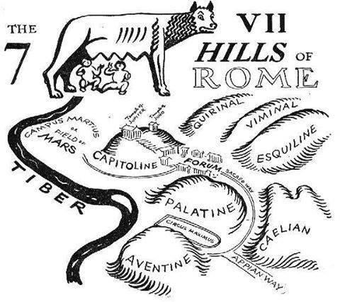 romanhistory1's tweet photo. The Seven Hills of Rome https://t.co/o889UB72YW