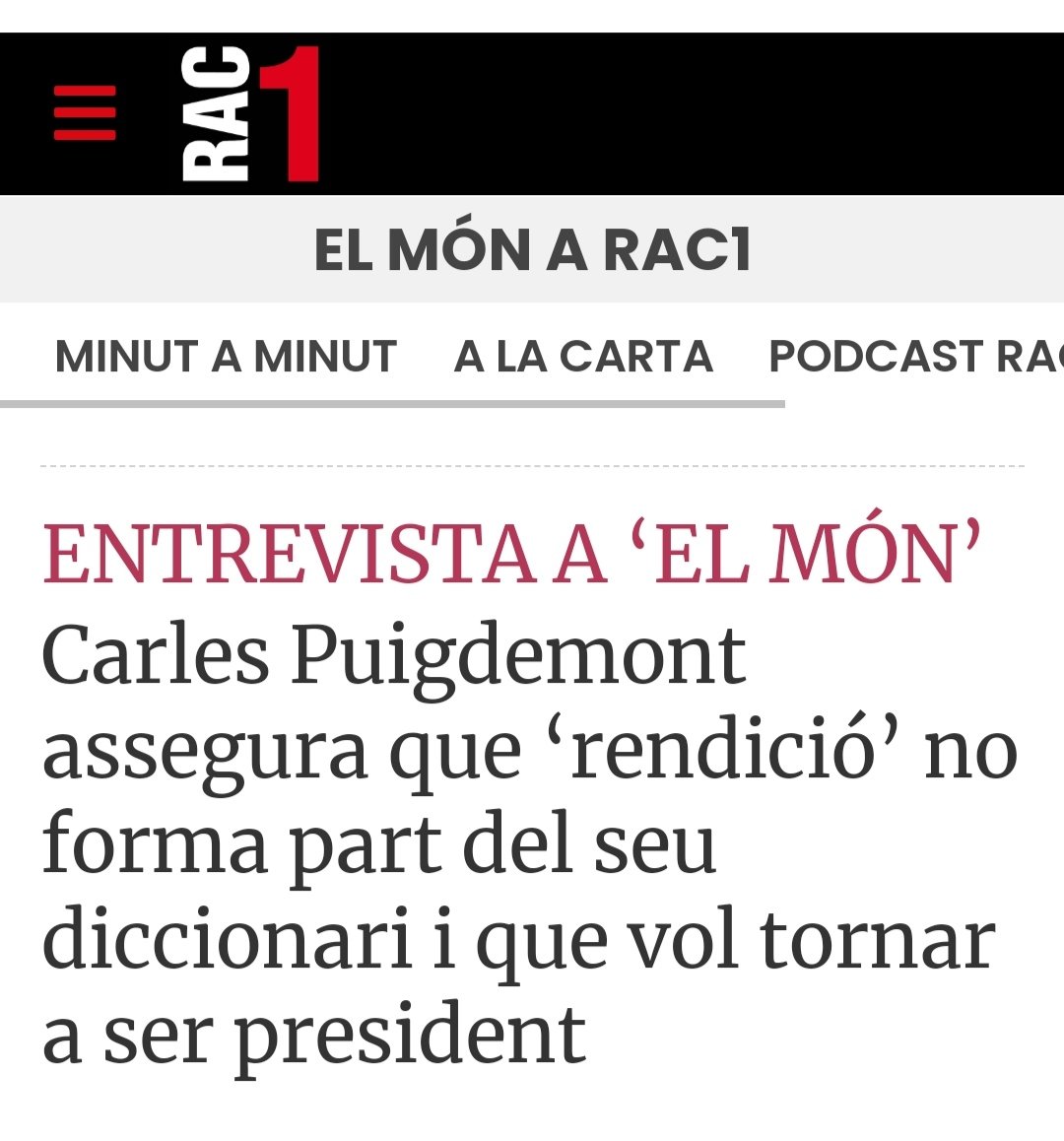vagadefam's tweet photo. El passat 4 d'octubre, Vicent Partal va dedicar l'editorial de Vilaweb a explicar els dubtes que tenia sobre si l'amnistia era bona o dolenta per a l'independentisme i la República Catalana. Avui, 22 dies després, sembla que ja té clar que la l'amnistia no tan sols és dolenta sinó que forma part de l'emboscada diabòlica que ha dissenyat el president del govern espanyol Pedro Sánchez per acorralar el president a l'exili, Carles Puigdemont, i presentar-lo com un purista, un  "intransigent" i un "foll" enfrontat fins i tot al seu partit, Junts.

Si d'altres vegades he criticat Partal per subestimar l'enemic espanyol i ignorar-lo, celebr avui que dediqui l'article a analitzar l'estratègia del CNI a les ordres de Sánchez per aïllar i derrotar Puigdemont, que és la mateixa estratègia  (indult i falses promeses) amb la qual va derrotar Junqueras i la resta de presos polítics. 

Vicent Partal avui ha escrit: "Tot és pensat, de la Moncloa estant, per acabar deixant el mínim espai de maniobra al president Puigdemont i fer que tota la pressió recaiga sobre ell, per fer-li tan difícil com siga possible de dir que no, sense haver de concedir res (...) El mètode és molt descarat. Sumar hi està d’acord i a més PSOE i Sumar esbomben l’acord a l’uníson com un gran progrés social –cosa que fins i tot Podem nega que siga veritat, però que als efectes de propaganda funciona. ERC i Bildu votaran que sí a qualsevol cosa. El PNB s’hi mostra amb bona disposició, com el BNG, i fins i tot Coalició Canària, que havia donat suport a Feijóo, diu que es podria entendre amb Sánchez. Només resta Junts, i l’arsenal d’invectives i atacs per si s’atreveix a no passar per l’adreçador ja el tenen preparat: d’exclamar que Puigdemont és foll a presentar Junts com a aliat del PP i l’extrema dreta, ja us podeu preparar a escoltar de tot. El pla, el parany, l’emboscada, ja són a punt. I cada dia es veurà més clarament."

Partal ara diu que l'emboscada de "cada dia és veurà més clarament!" I tant, que es veurà! Però també cal afegir que alguns ja fa temps que venim advertint del parany tramat pels polis dolents (Feijóo i Abascal) i pels polis bons espanyols (Sánchez, Díaz, Iglesias...) i hem hagut de veure com se'ns tractava de "puristes" i com el propi Puigdemont i Comín dissolien l'AR del CdR i ens tractaven gairebé com si fóssim "infiltrats" de l'espanyolisme i enemics de la República Catalana. El temps no falla mai i posa tothom al seu lloc!

David mai no hagués derrotat Goliat si no hagués estudiat a fons la manera de fer la guerra. Què ha de fer Puigdemont dia 27 de novembre? Idò, senzillament ha de fer que ha dit moltes vegades que faria: AGUANTAR LA POSICIÓ I NO SURRENDER!

L'experiència ha demostrat que fou un error històric no haver aguantat la posició dia 10 d'octubre de 2017 i no haver implementat la República Catalana. El propi Puigdemont, fet que l'honora, així ho ha reconegut en diverses ocasions.

Puigdemont no ha de fer res que no hagi dit que faria. Ha de fer el que ha dit en reiterades ocasions des de l'octubre del 17 fins avui i que és el mateix que li reclama que faci la majoria de votants del Consell de la República: no deixar-se intimidar ni impressionar pels escarafalls de la guerra psicològica, fer-se fort en un baluard inexpugnable i cridar tot l'independentisme a tancar files per aguantar la posició i defensar el castell i la bandera, costi el que costi!

https://t.co/mfloFkZAMv