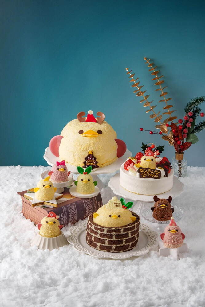 クリスマス☆ひよこちゃんとケーキset RT @fashionpressnet: ひよこスイーツ「ぴよりん」クリスマスケーキ