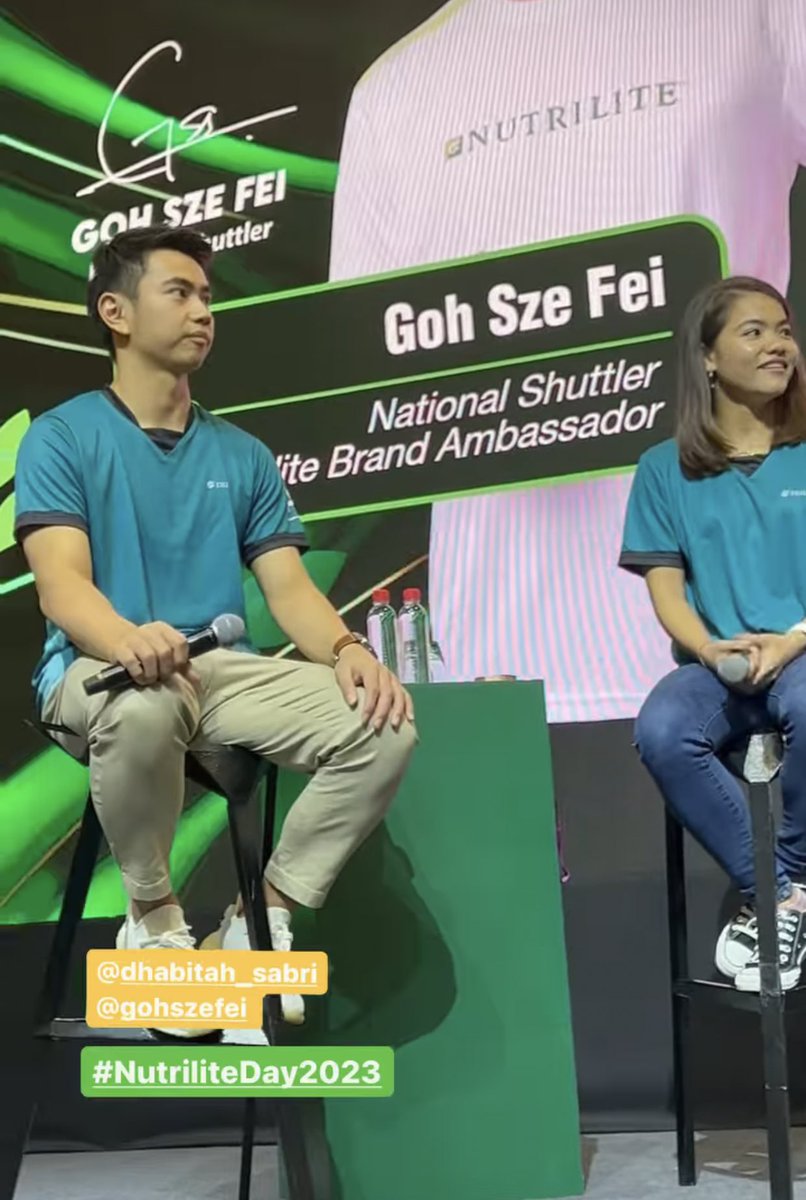 Goh Sze Fei and Dhabitah as Nutrilite brand ambassadors! what a pair though, badminton and diving collided.