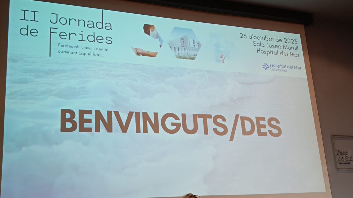 hospitaldelmar's tweet photo. Sala plena a la II Jornada de Ferides

“Ferides ahir, avui i demà: caminant cap al futur"

#feridesMAR @GNEAUPP @anguera_marta @eliagomezlosada

@Pgarcimartin @vivirentusiasmo @COIBarcelona https://t.co/CR3gtREXO6