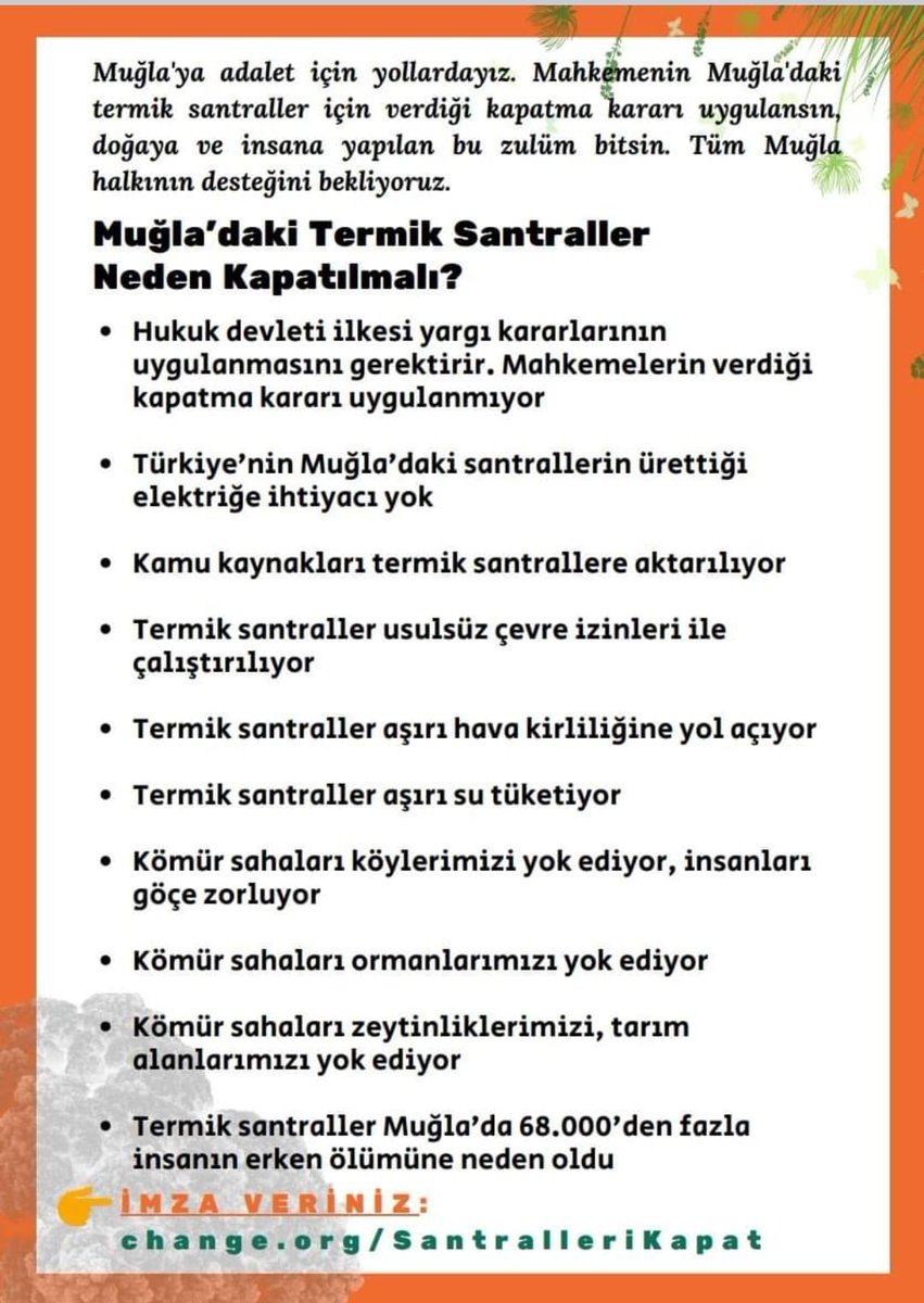 Muğla'daki termik santraller 10 milyonlarca ton suyu ücretsiz kullanıyor.
Elektrik üretimi için doğayı ve bizi suyumuzdan eden enerji politikalarına hayır diyoruz.
 #TermikSantralleriKapat

<a href="/dsigovtr/">DSİ Genel Müdürlüğü</a> <a href="/muskibasin/">MUSKİ Genel Müdürlüğü</a> <a href="/muglabsb/">Muğla Büyükşehir Belediyesi</a> <a href="/TCEnerji/">T.C. Enerji ve Tabii Kaynaklar Bakanlığı</a> <a href="/TCTarim/">T.C. Tarım ve Orman Bakanlığı</a> <a href="/BodrumBel/">Bodrum Belediyesi</a>  <a href="/tcbestepe/">T.C. Cumhurbaşkanlığı</a> <a href="/herkesicinCHP/">CHP 🇹🇷</a>