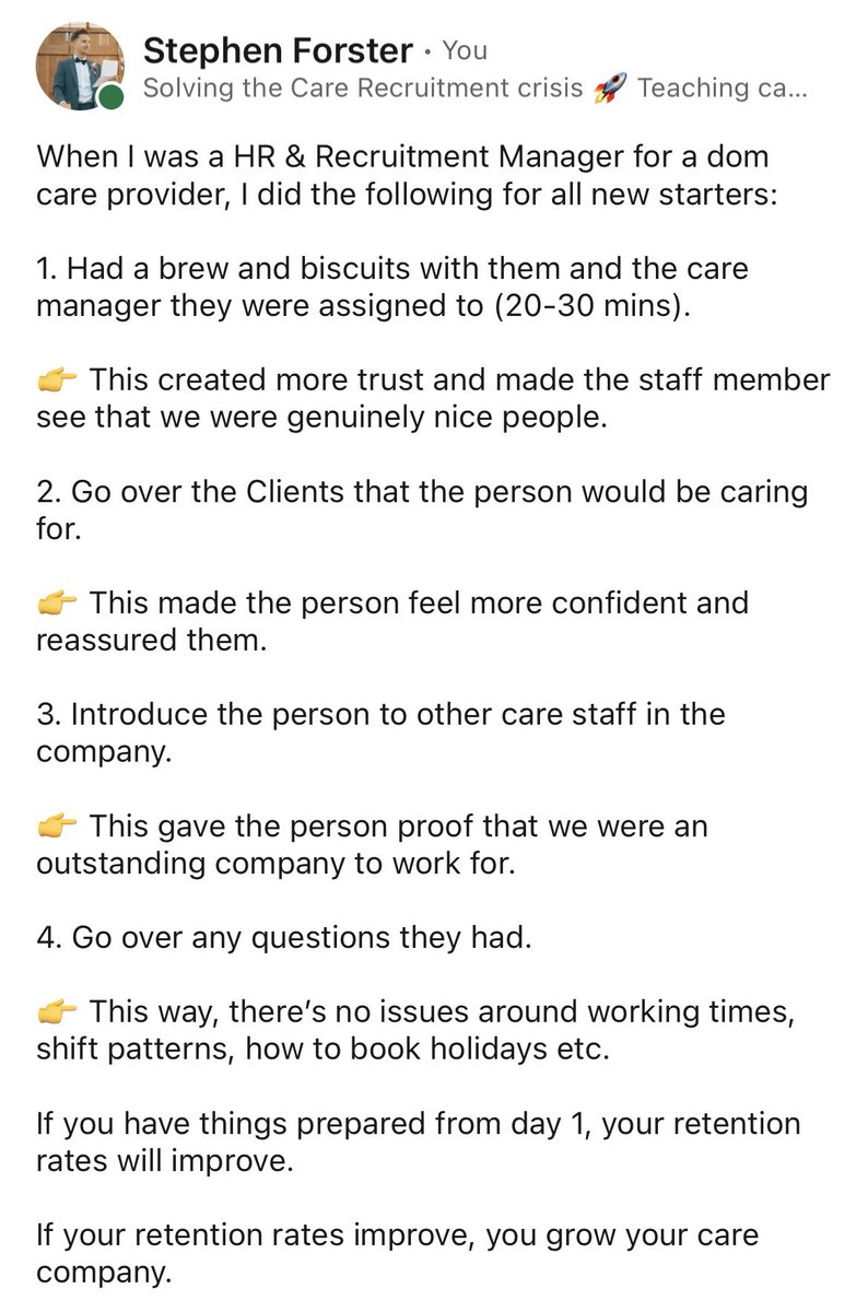 Stephen Forster | Care Recruitment Expert 🚀 tweet media