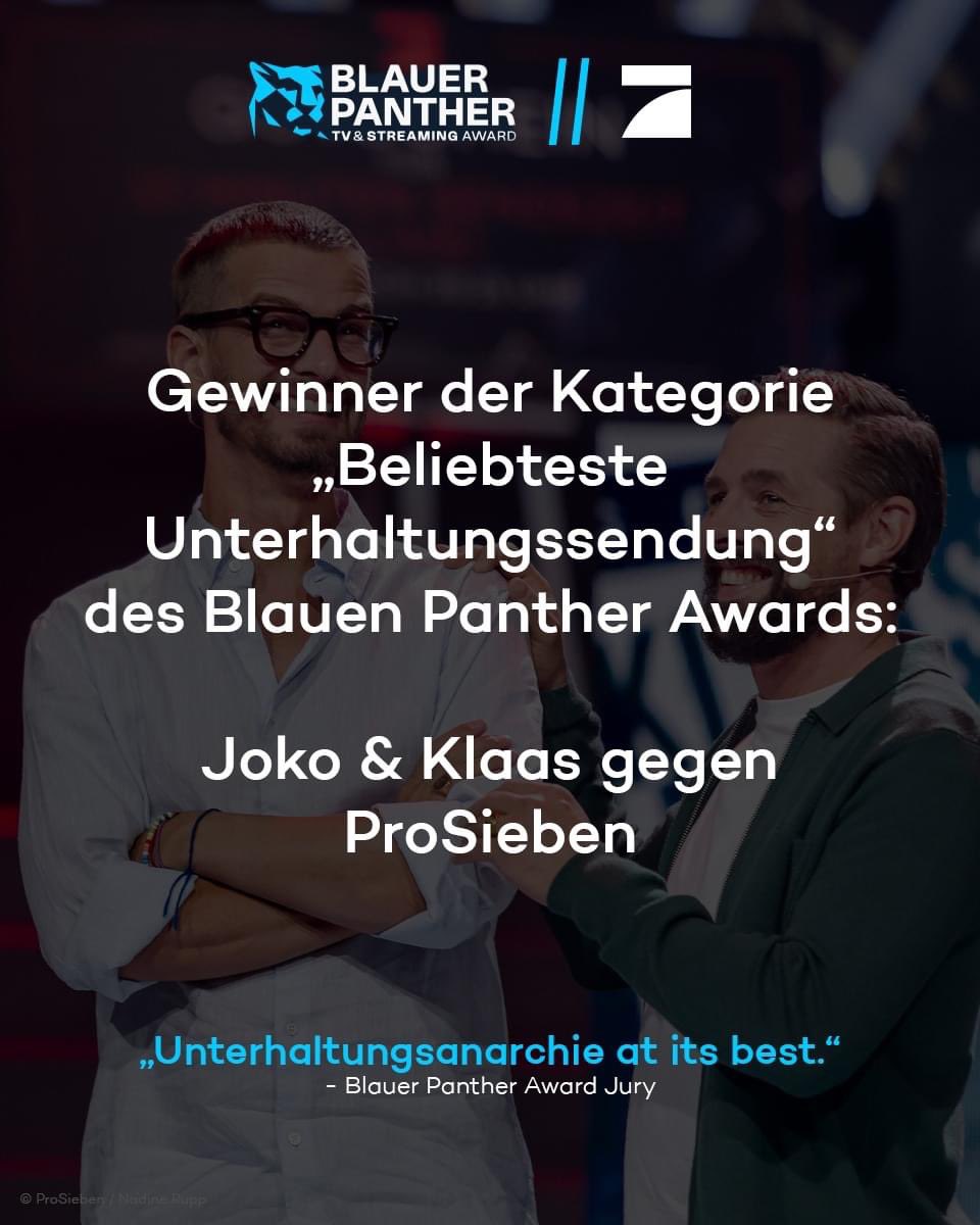 Herzlichen Glückwunsch <a href="/jokoundklaas/">Joko & Klaas</a> #JKvsP7