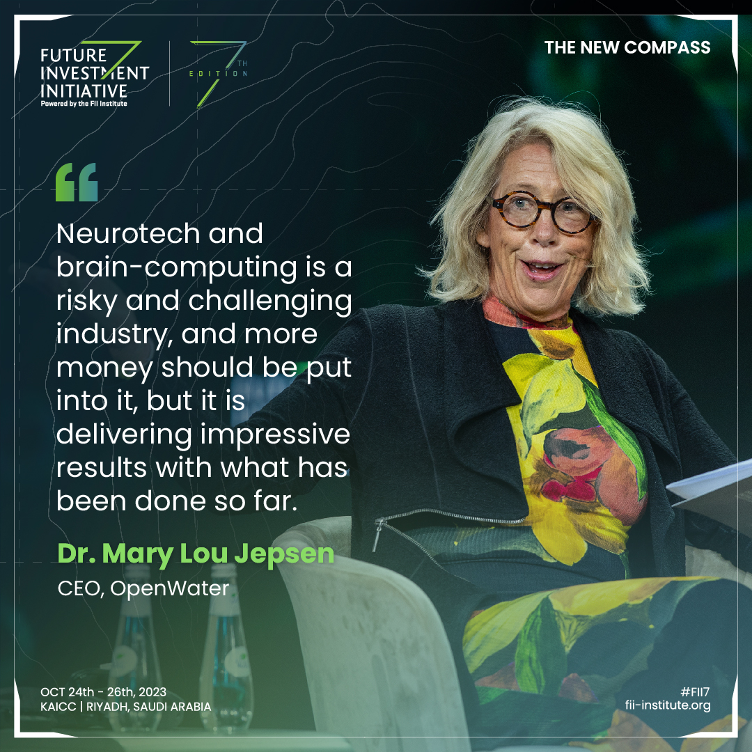 FIIKSA's tweet image. OpenWater CEO Dr. @mljmljmlj explains that while #neurotech & #braincomputing industries pose challenges, impressive outcomes highlight the need for increased investments. How can we unlock their full potential while navigating possible risks?
#FII7