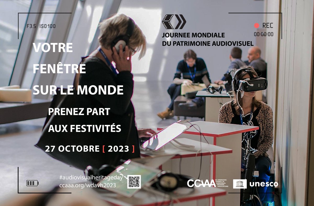 cinemathequech's tweet photo. 📅 C'est la Journée mondiale du patrimoine audiovisuel. Découvrez plusieurs initiatives d'archives nationales et internationales ⬇
🇨🇭 En Suisse via @memoriav_ch : https://t.co/uMtaHPsjP2
🌏 A l'international via la #CCAAA : https://t.co/KqHQIK4MRN
#WorldAudioVisualDay https://t.co/VH97TbXuF5