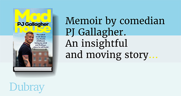 Comedian and broadcaster @pjgallagher has written a memoir based on his early life growing up in Dublin. #Madhouse is a funny, insightful and moving story. @PenguinIEBooks dubraybooks.ie/product/madhou…