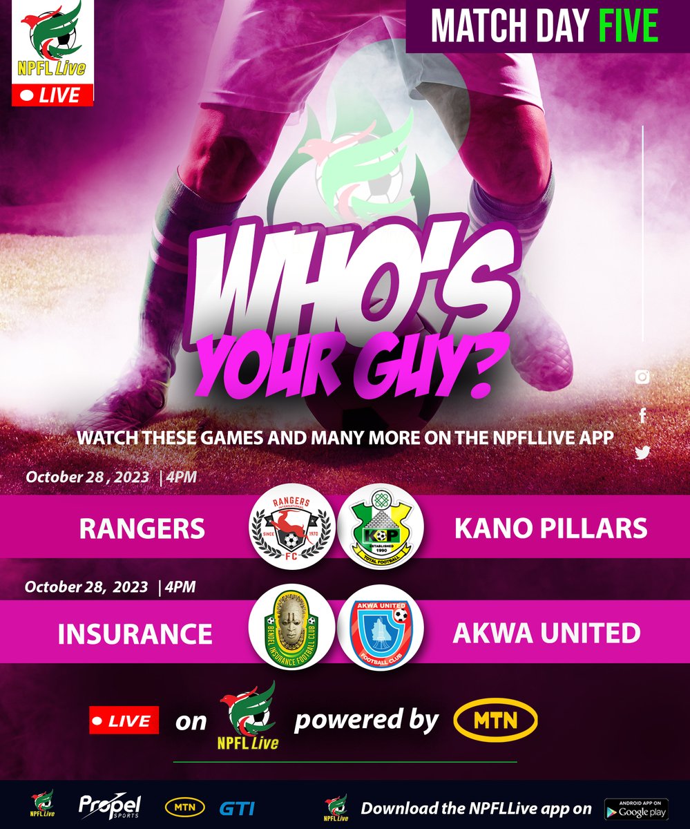 These blockbusters and more coming your way this weekend on NPFL Live.

#NPLLLive
#NPFL24