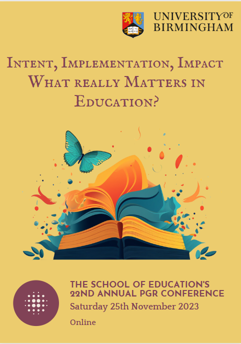 Tickets are now available! Join us as we hear from Postgraduate Researchers and our two keynote speakers, Dr. Tom Perry and Dr. Jing Huang, as they all reflect on what really matters in education. Tickets: bit.ly/407xgJr @Lauradol4 @Meg_Whitehouse0 @UoBEdResearch