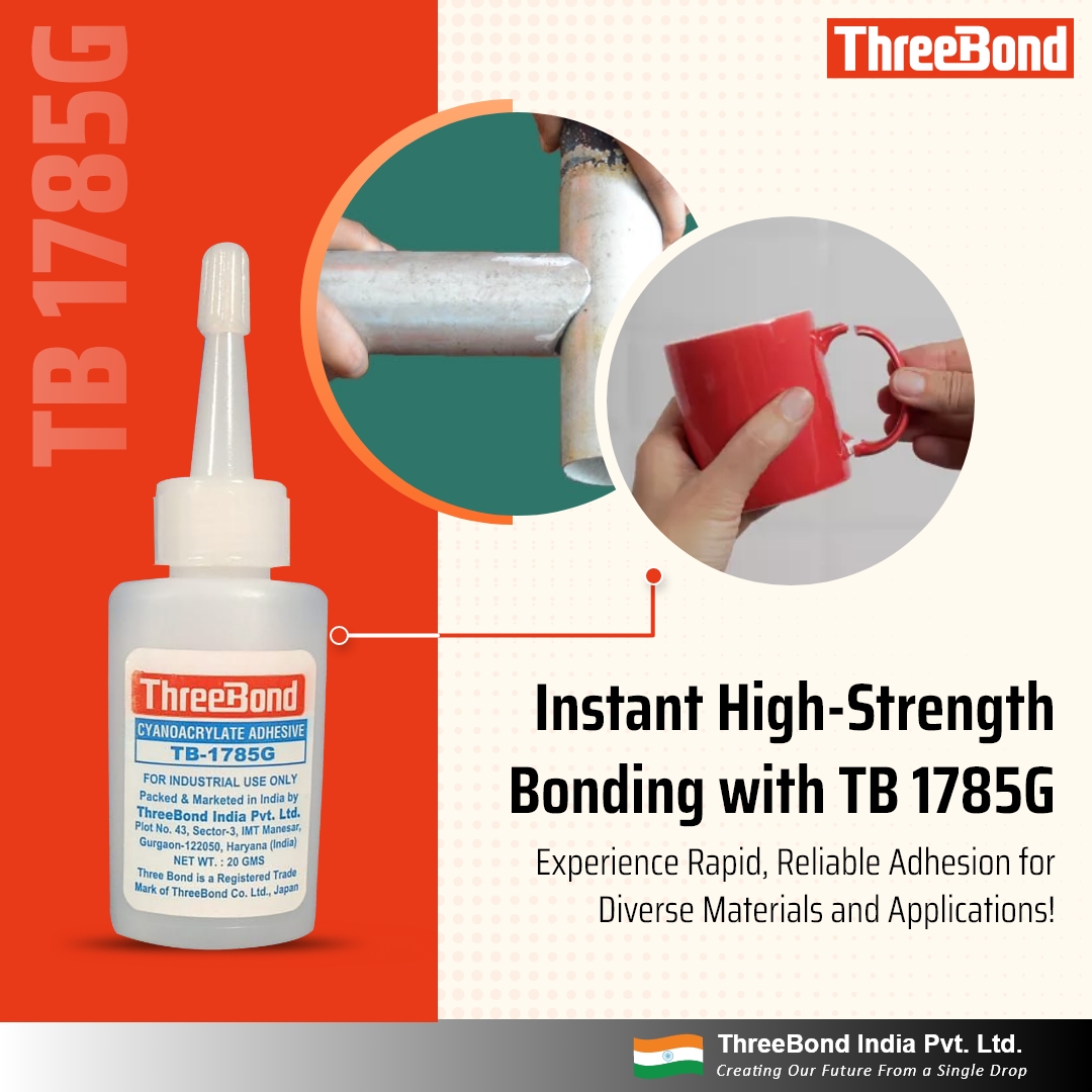 ThreeBondIndia's tweet photo. Powerful Connections Made Simple: Achieve Instant High-Strength Bonding with TB 1785G. Elevate Your Application's Performance Today! #InstantBonding #HighStrength #TB1785G #ThreeBondIndia https://t.co/6WL0MNRAYg