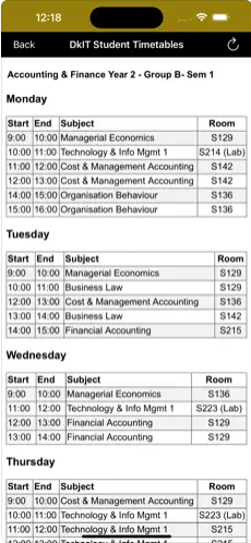 PJTechs's tweet photo. The Apple Device version of the DkIT Timetables App for students is finally available! https://t.co/yV45beCi05 https://t.co/EpIk7uA1nE