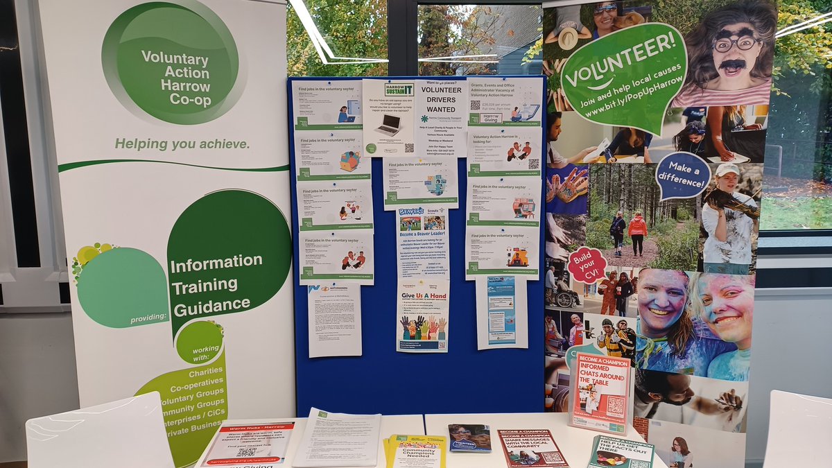 If you are looking for volunteering opportunities we will be at Harrow Colleage until 3pm.

Also here <a href="/AgeUK_HHB/">Age UK Hillingdon, Harrow & Brent</a> <a href="/MindinHarrow/">Mind in Harrow</a> <a href="/Comm_ConneX/">Community ConneX</a> <a href="/BarbaraBusFund/">BBF</a>