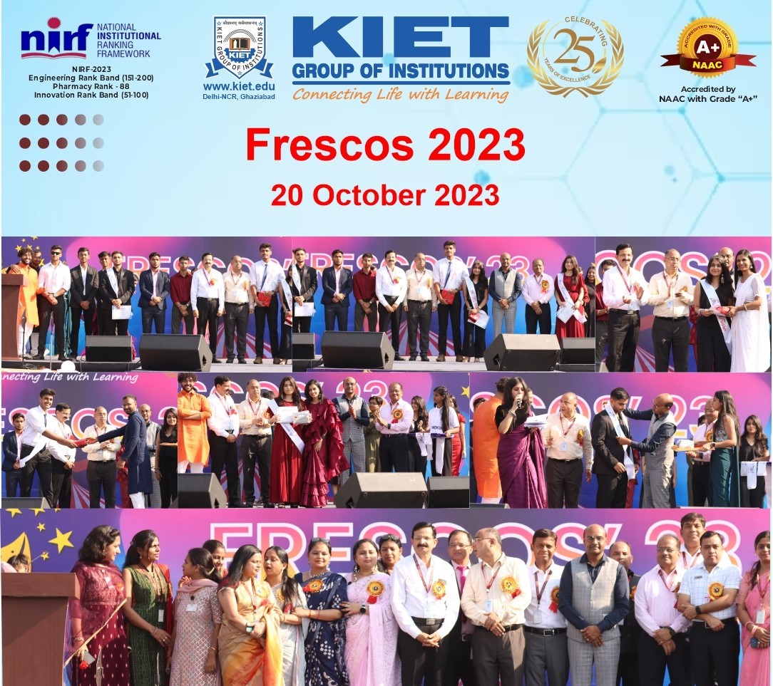 Kiet_edu's tweet image. The Student #Induction_Programme concluded with &apos;#FRESCOS_2023&apos; on October 20.
Here are the #glimpses of the event.

#kiet_group_of_institutions #KIETGZB #kietengineeringcollege #KIET #AKTU #AICTE #KIETInduction #StudentOrientation  #IndustryInsights #FRESCOS23 #WelcomeProgram