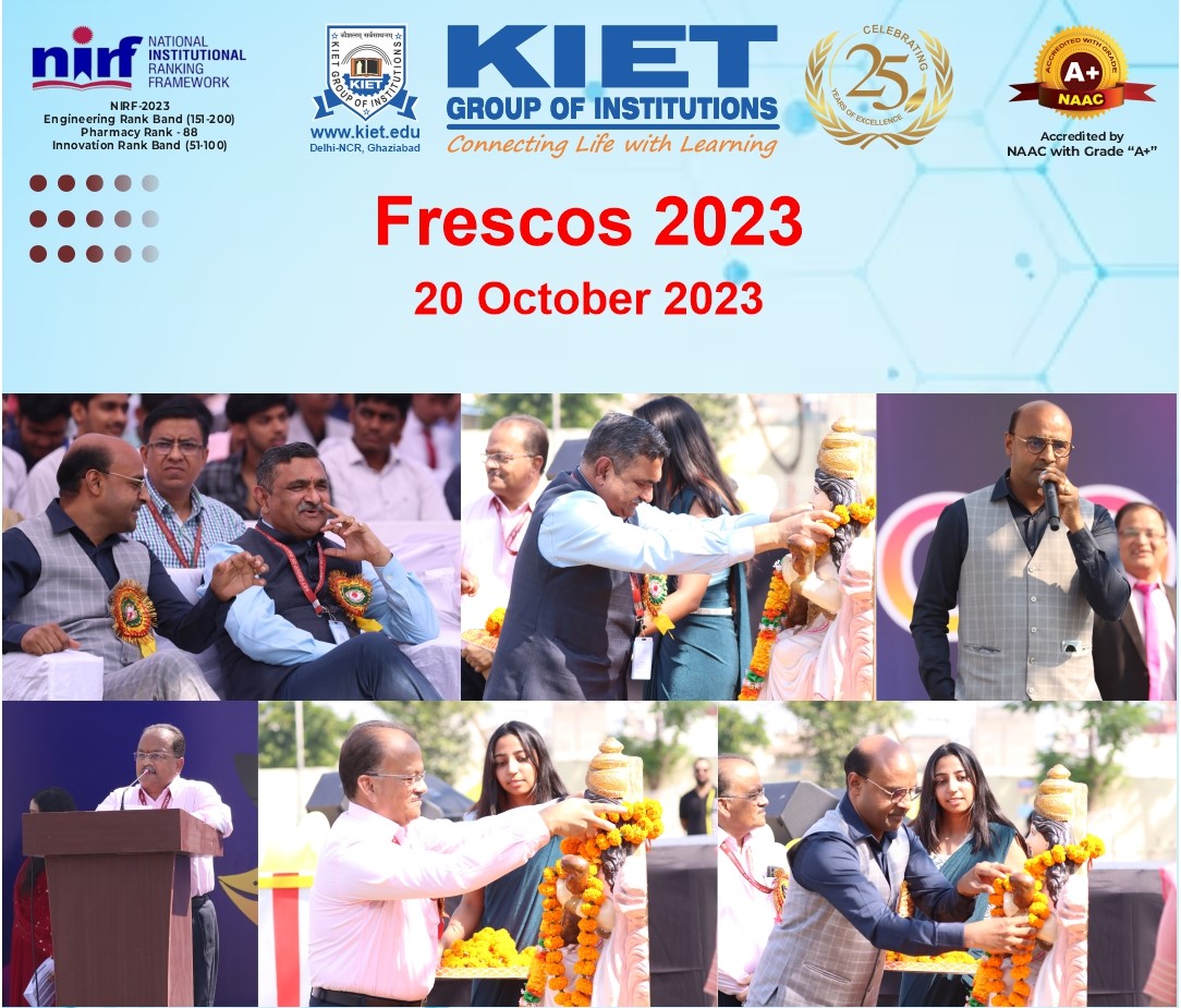 Kiet_edu's tweet image. The Student #Induction_Programme concluded with &apos;#FRESCOS_2023&apos; on October 20.
Here are the #glimpses of the event.

#kiet_group_of_institutions #KIETGZB #kietengineeringcollege #KIET #AKTU #AICTE #KIETInduction #StudentOrientation  #IndustryInsights #FRESCOS23 #WelcomeProgram