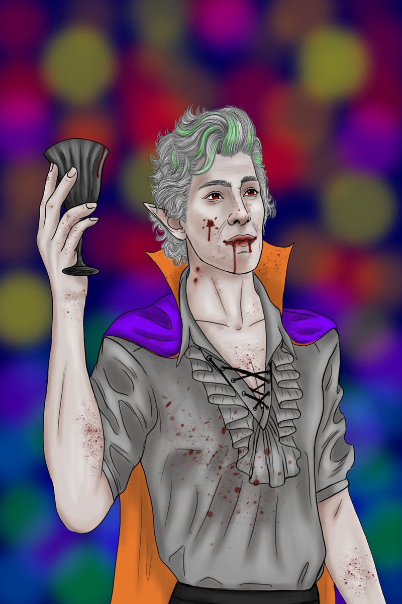 PastelChrum's tweet photo. #Halloween 
#Astarion 
#BaldursGate3 
#trickortreat 
#halloween2023 
#digitalart 
#Bloodyhalloween https://t.co/VNTU7A4ikT