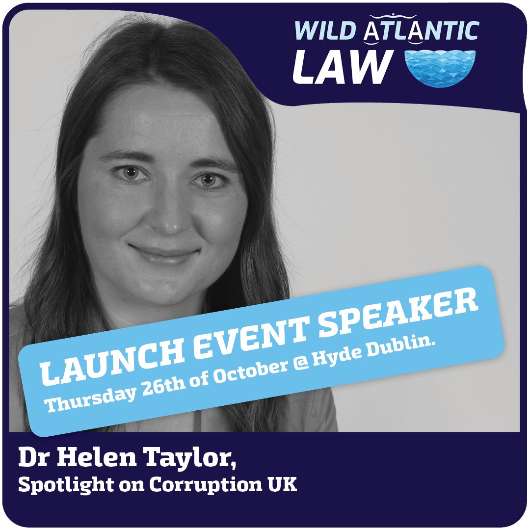Meet the speakers...for anyone in #law and #lawreform, #Legaltech, or #AML and fincrime the launch of Wild Atlantic Law, Thursday 26th of October in @hyde_dublin  has leading experts in your field speaking. And some nibbles, drinks and craic to boot! tinyurl.com/33z3fmn3