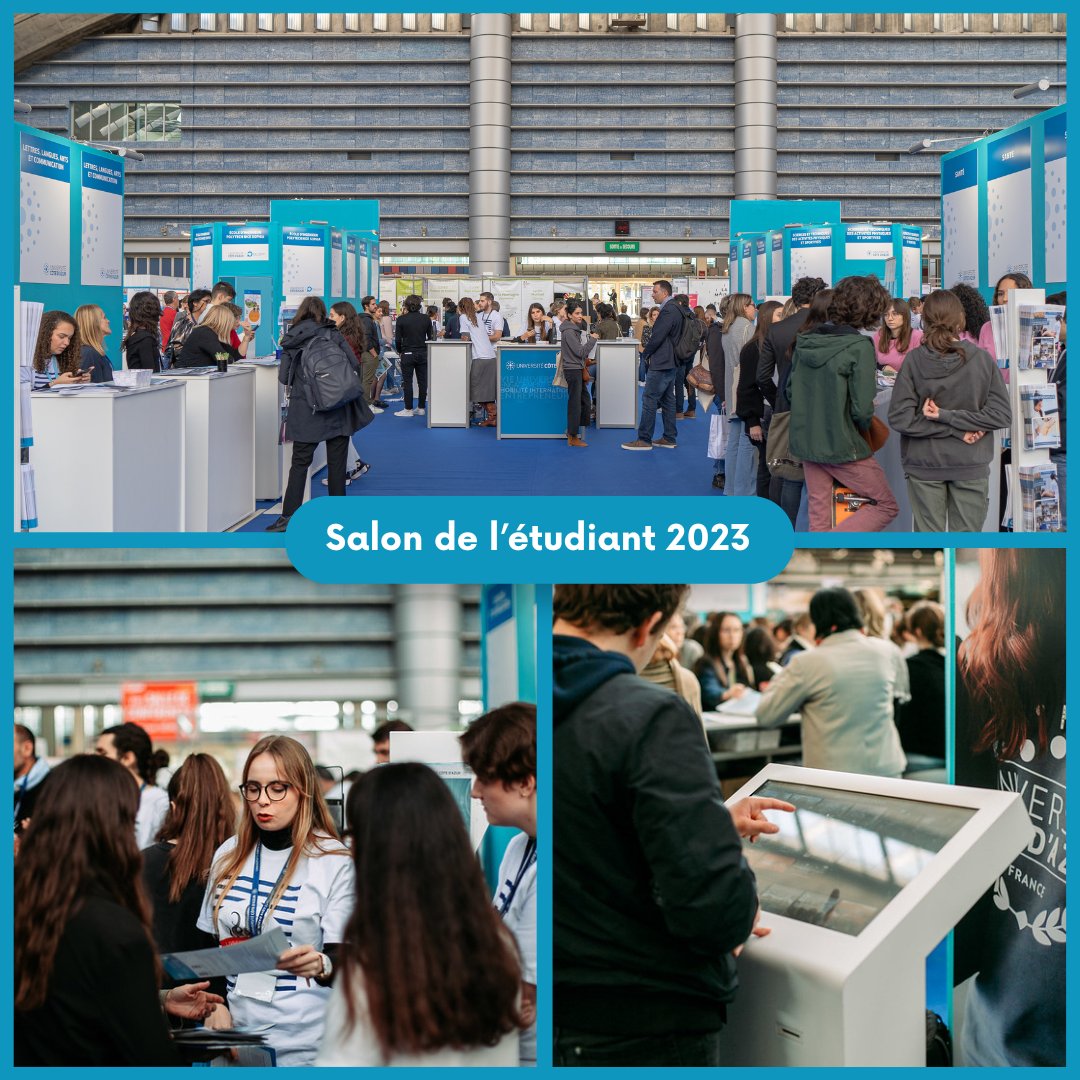 Univ_CotedAzur's tweet image. [Salon de l’Étudiant 2023]
𝗥𝗲𝗻𝗱𝗲𝘇-𝘃𝗼𝘂𝘀 𝗮𝘂 𝘀𝗮𝗹𝗼𝗻 𝗱𝗲 @letudiant  𝗱𝗲́𝗰𝗼𝘂𝘃𝗿𝗶𝗿 𝗹'𝗲𝘀𝗽𝗮𝗰𝗲 @Univ_CotedAzur
📅le 18/11 9h à 17h
📍Palais des Expositions, Nice
En + : Des conférences sur les formations @Univ_CotedAzur
➡️newsroom.univ-cotedazur.fr/actualites-eve…