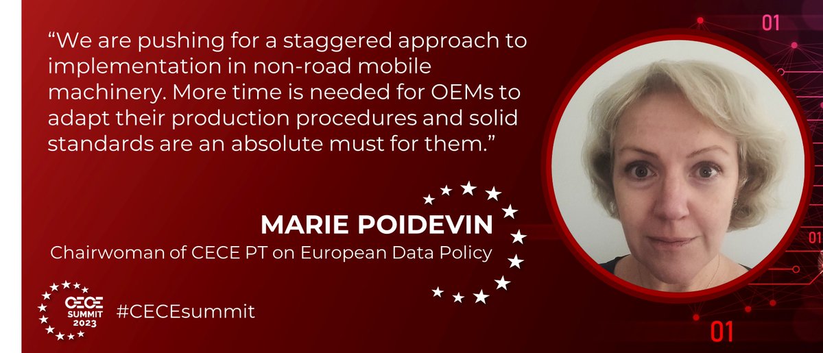 CECE_Europe's tweet image. 🔴LIVE

Marie Poidevin, the Chairwoman of our CECE working group on #Data Policy, shares with us that:

#CECEsummit #WeMake2Build