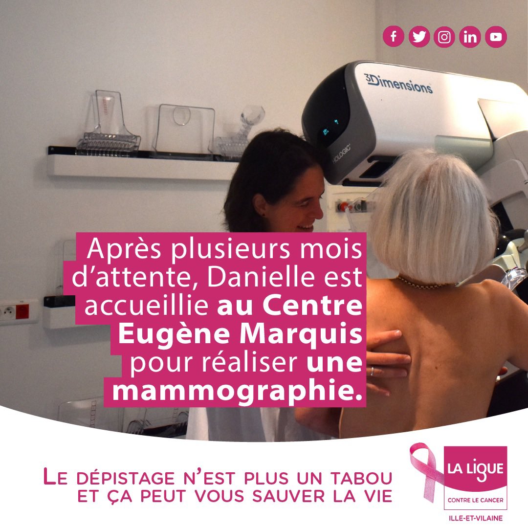 [ Octobre Rose 🎀] 

Le jour du rendez-vous est arrivé. Danielle est accueillie par le personnel médical d’@Eugene_Marquis. 🏥

Plus d’informations sur le dépistage. 👇🏻

🌐bit.ly/OctobreRoseSei…

#LigueCancer #OctobreRose #CesSeinsJyTiens #JaimeMesSeins #Prévention