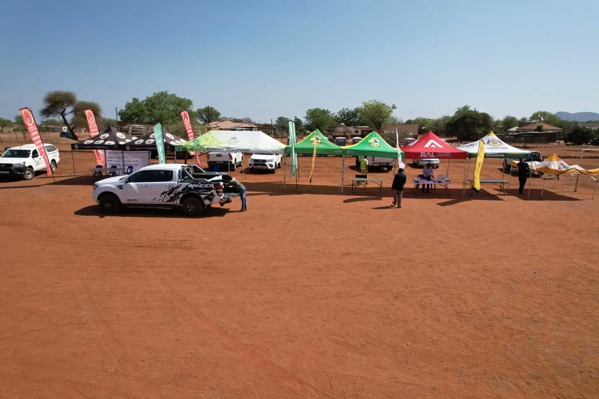 OtpLimpopo's tweet photo. It's all systems go for the Capricorn District Development Model at Pirates Sports Ground, Ga-Mmankgodi. #DistrictDevelopmentModel #DDM2023 #LeaveNoOneBehind #LetsGrowLimpopoTogether #SocialDevelopmentMonth https://t.co/vUkRI7q83e