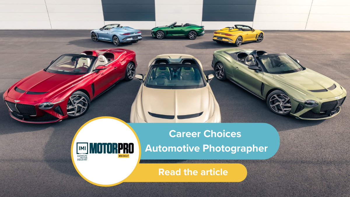 The_IMI's tweet photo. The motor industry has every type of career opportunity. In the latest excerpt from Motor Pro Weekly, we speak with Jonathan Fleetwood on his journey to becoming an award-winning automotive photographer. 📷🏆

Read here:
https://t.co/Tz2EuIVN3a

#IMICommunity #MotorProWeekly https://t.co/OQvjXNIuGR