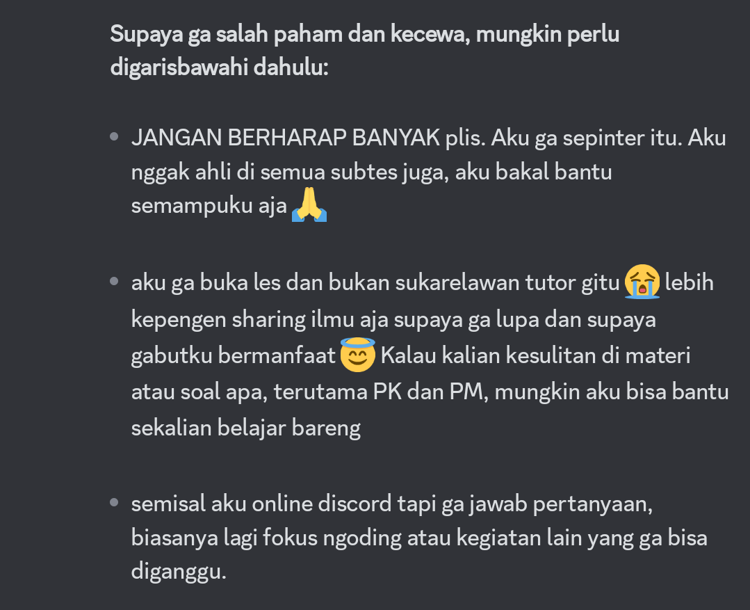 asdymzk's tweet photo. Belajar bareng di discord [a thread] 

tolong baca ini dulu ya ▼・ᴥ・▼ https://t.co/VvthGyGTlJ
