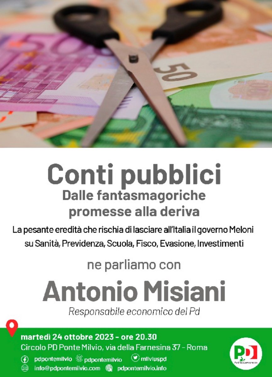 🟢⚪️🔴 Mentre la destra fa della #BCE un capro espiatorio e soffia sull’#inflazione da #profitti, il #PD propone il #salario minimo.

Se ne è discusso in #Sezione analizzando la #manovra col Senatore <a href="/antoniomisiani/">Antonio Misiani</a>

#inflazionecronica #rollingrecession #deficit #debito #crescita