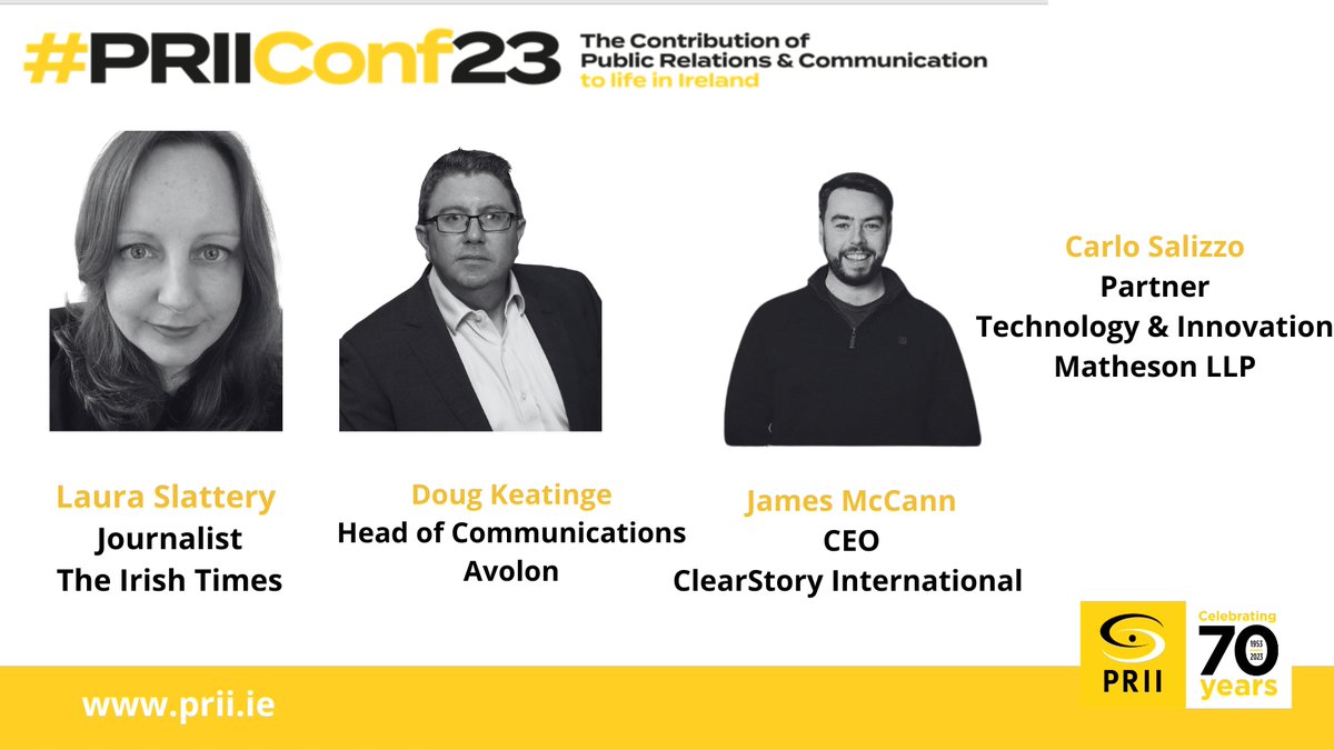 PRII.ie (@prii_ie) on Twitter photo Tackle the fear, recognise where the challenges are & create a safe space in PR to experiment with AI. Continuing the conversation on AI, next we have a panel discussion with <a href="/IrishTimesLaura/">Laura Slattery</a> <a href="/JimmyMcCann01/">James McCann</a> <a href="/dougkeatinge/">Douglas Keatinge</a> <a href="/louderthoughts/">Carlo Salizzo</a>. #PRIIConf23 (1) Tackle the fear, recognise where the challenges are & create a safe space in PR to experiment with AI. Continuing the conversation on AI, next we have a panel discussion with <a href="/IrishTimesLaura/">Laura Slattery</a> <a href="/JimmyMcCann01/">James McCann</a> <a href="/dougkeatinge/">Douglas Keatinge</a> <a href="/louderthoughts/">Carlo Salizzo</a>. #PRIIConf23 (1)