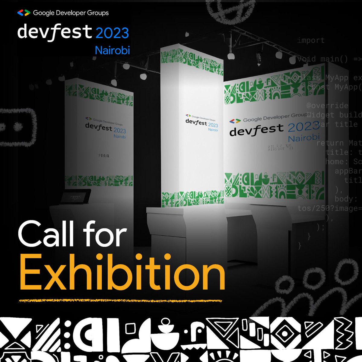 GDG Nairobi #DevFestNairobi #DevFest2024 (@gdg_nairobi) on Twitter photo GDG Nairobi's product showcase at DevFest23 is your chance to shine β¨
π Showcase your amazing Google tech product to a large and engaged audience of developers and tech enthusiasts.
 Submit  Nowπ forms.gle/yj86VenzQwy4scβ¦
#AfricanIntelligence ... Activated ! GDG Nairobi's product showcase at DevFest23 is your chance to shine β¨
π Showcase your amazing Google tech product to a large and engaged audience of developers and tech enthusiasts.
 Submit  Nowπ forms.gle/yj86VenzQwy4scβ¦
#AfricanIntelligence ... Activated !