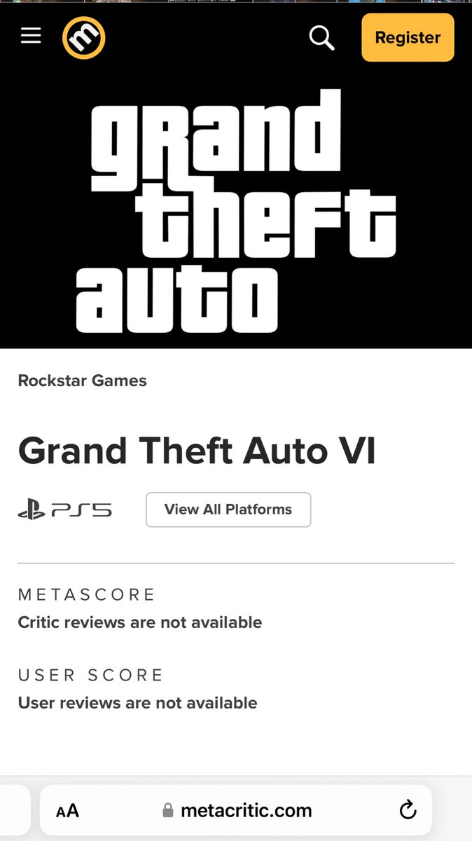 DylanMCaulkin's tweet photo. @GTAVI_Countdown Just seen on the metacritic website that they have now uploaded the GTA logo without the VI!! 

Let’s hope this teaser and hopefully trailer is released very soon!! 🤞🏻🤞🏻🤞🏻 https://t.co/M1VAKDKXgx