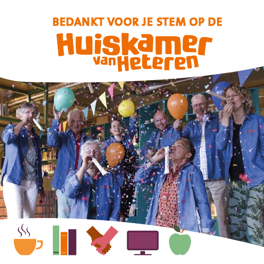 De stembussen voor de Beste Bibliotheek-verkiezing zijn gesloten! Heb je ook gestemd op de Huiskamer van Heteren? Dank je wel!! Op 9 november laten we weten of de Huiskamer van Heteren zich een jaar lang de ‘Beste Bibliotheek van Nederland’ mag noemen. Fingers crossed! 🤞