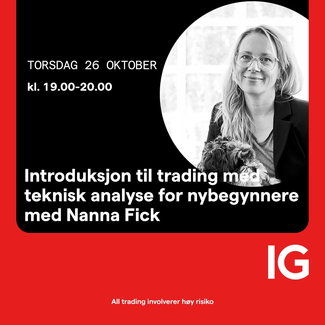 IGNorge's tweet photo. Nå har du muligheten til å delta på webinar med Nanna Fick. Nanna jobber som daytrader på heltid, og tilbyr blant annet personlig veiledning i trading. Webinarene holdes på engelsk, er gratis og er rettet mot nybegynnere. Delta i del 1 idag! Registrer deg: https://t.co/Hshcgmz2Ab https://t.co/nuTD3fMhVi