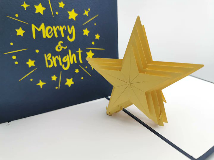 Our spanking new 'Merry &amp; Bright' Pop up greeting card
paperbear.ie/collections/ne…