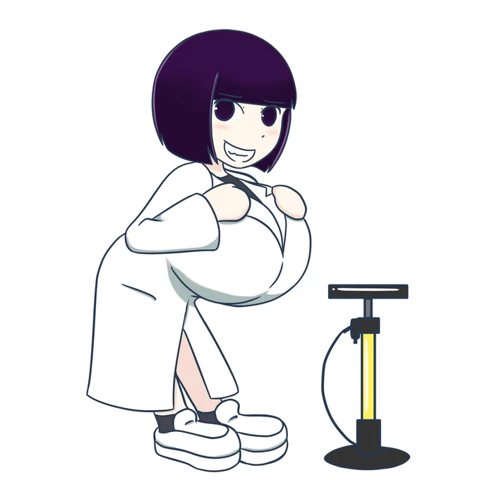 胸に風船2個入れてます#オリキャラ 