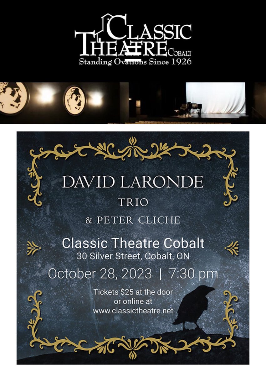 Coming soon to the Classic Theatre in Cobalt….