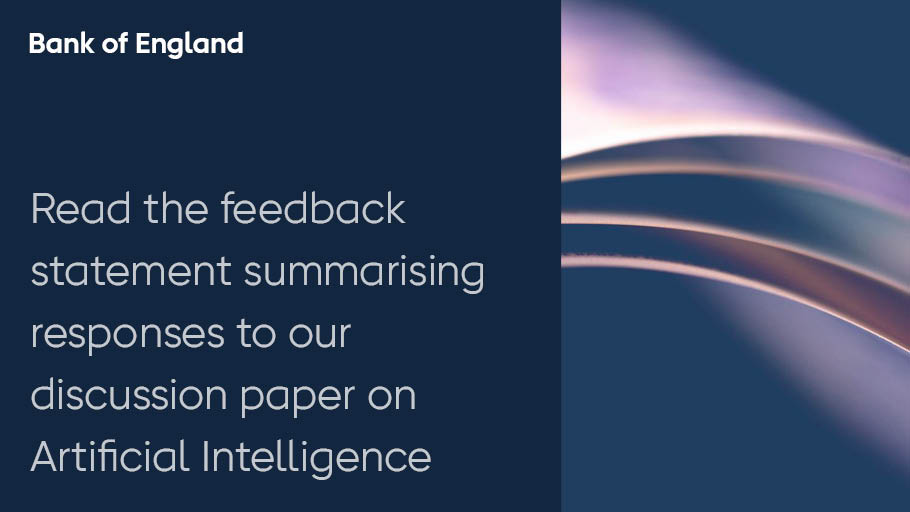 Artificial intelligence has the potential to transform financial services. Together with @theFCA, we published a feedback statement summarising responses to our discussion paper on AI and machine learning. b-o-e.uk/3s5QzX0