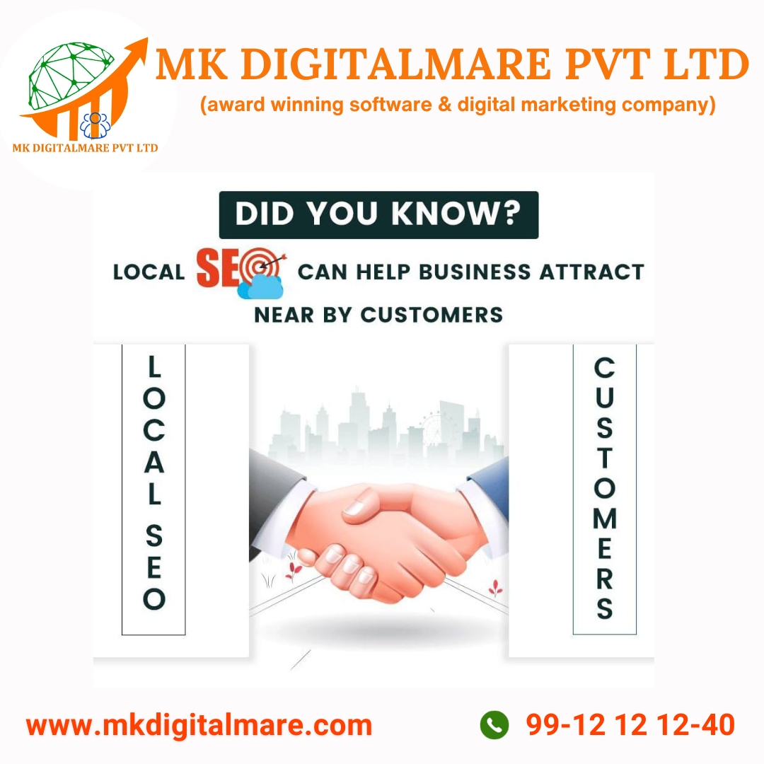 🔍 Make your website a local destination with effective Local SEO.

Call us at +91 9912121240 to discuss your vision.

#mkdigitalmare #mkdigitalmarepvtltd #localseo #seoforgrowth #onlinebusiness
#localsearch #smallbusinessseo #localbusiness #localrankings #localtraffic