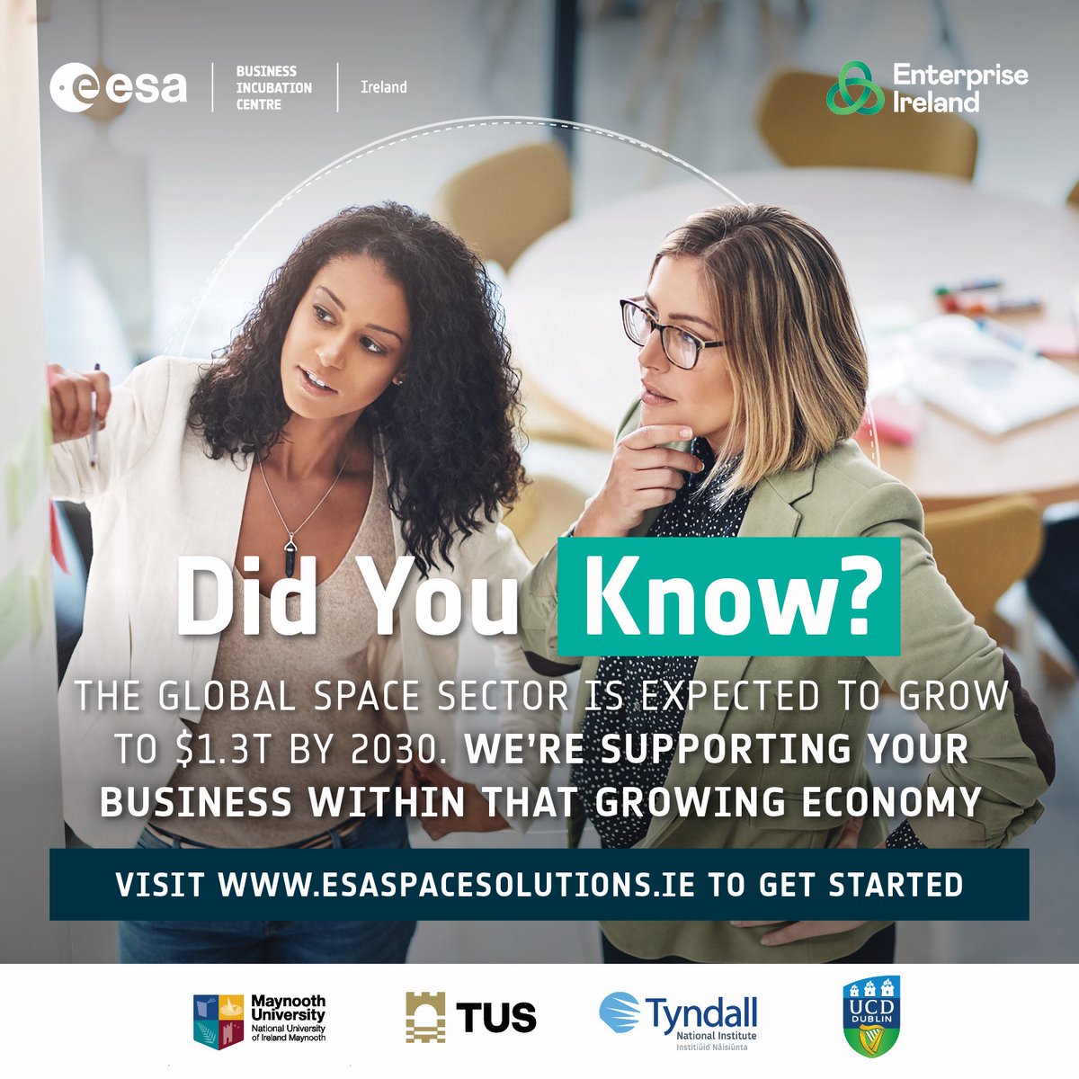 EsasscI's tweet photo. We’re working to ensure that businesses under our programme discover prosperity in a rapidly expanding space-tech industry.
Visit the linking our bio to start your application for ESA BIC Ireland.
#irishstartup #startupsupport https://t.co/RciF1x20xN