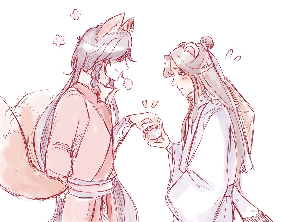 oshikasa's tweet image. mantou exchange !! 🤍🦊

#hualian #TGCFS2 #花怜