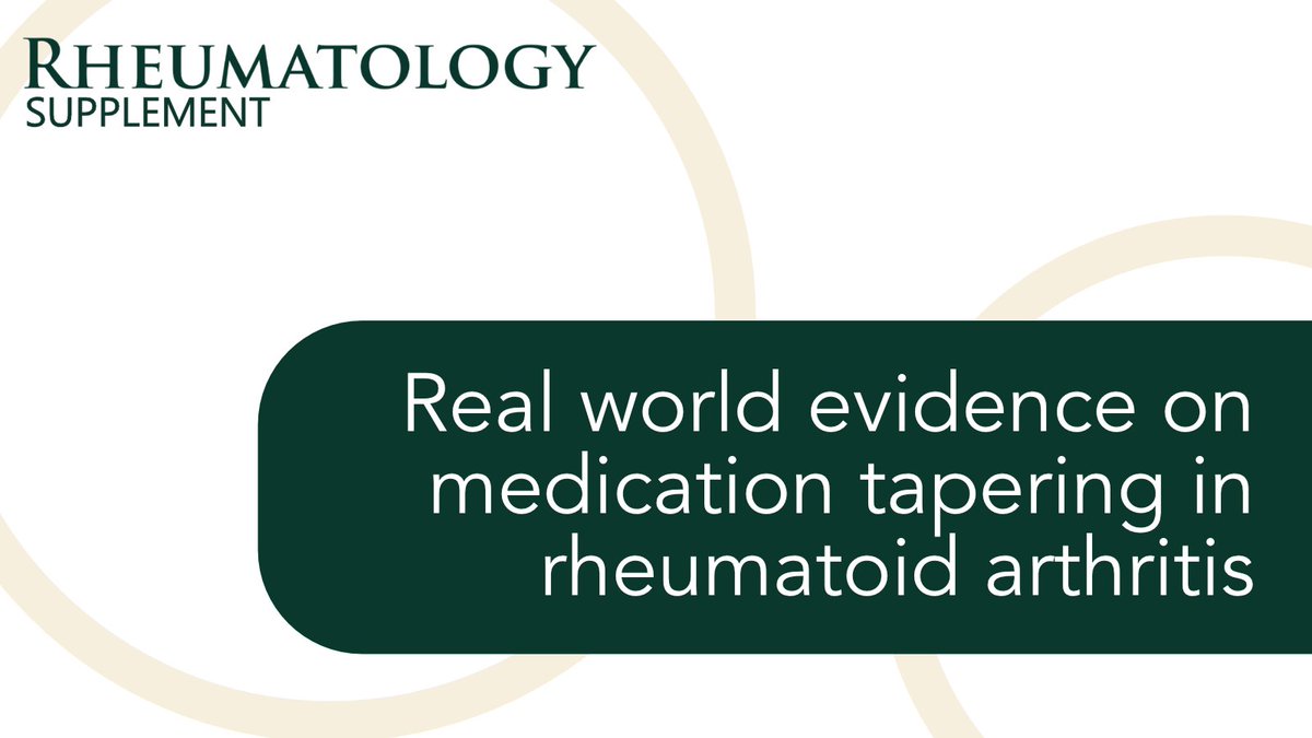 When can medication be tapered in patients with stable #RheumatoidArthritis? Guest Edited by <a href="/MdTSharma/">Tarun Sharma</a>, this mini supplement presents the real-world evidence. 

Read now 👉 bit.ly/470ca1U