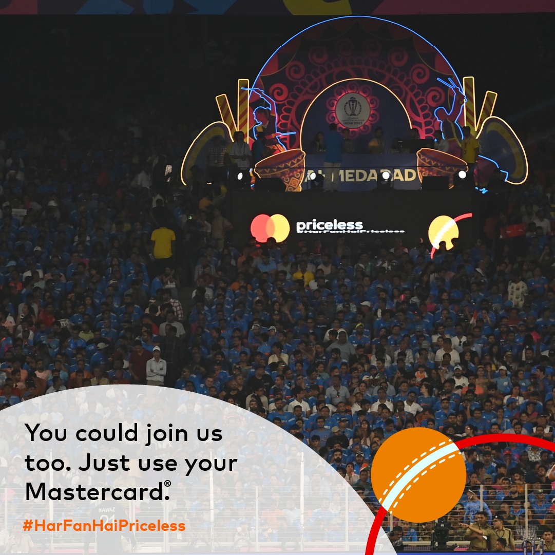mastercardindia's tweet photo. Use your Mastercard 💳 and Tap &amp; Go. Stand a chance to win priceless experiences.

#HarFanHaiPriceless #ICC #ICCMensCWC2023 #MastercardExperienceBox #CricketFans #TeamIndia #MastercardBeyondTheBoundary #FlagBearer #MatchDay #MastercardSofa https://t.co/6aWA8NFHu1