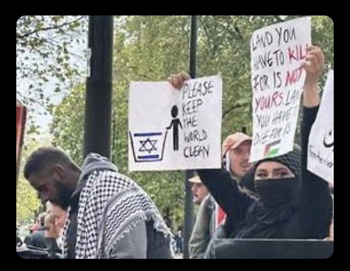 The <a href="/metpoliceuk/">Metropolitan Police</a>  are trying to find this woman from the ‘march’ last weekend . Please - whoever took the original
Photo and where it taken please reach out to me or <a href="/CST_UK/">CST</a>  or <a href="/metpoliceuk/">Metropolitan Police</a> . Thankyou .