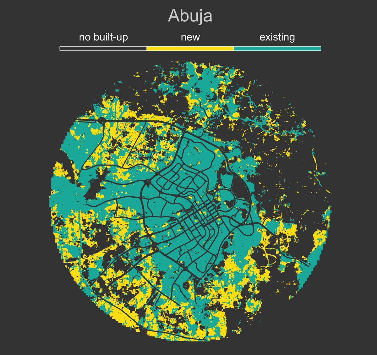 Last 20 year city expansion for Abuja

Can you recognise your area?, Did it exist 20 years ago😶

@milos_agathon  #rstats  #gischat